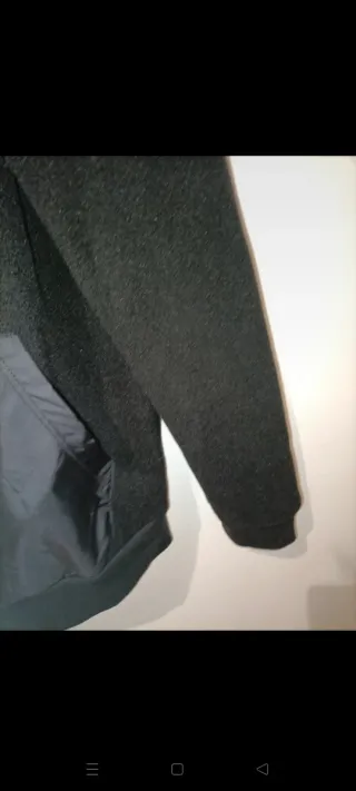 Giacca nera Boy London ragazzo pile con cappuccio