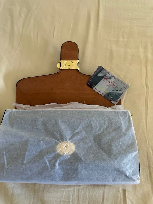 Bolso Coach Tabby Negro y Dorado