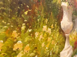 Cuadro paisaje italiano pintado a mano