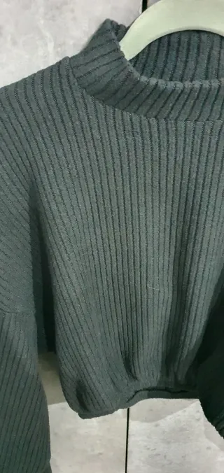 Jersey canalé Bershka negro talla XS