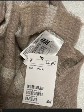 Sciarpa H&M beige 190x90 nuova