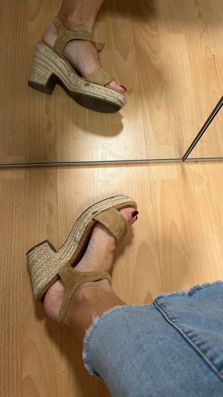 Sandalias esparto beige
