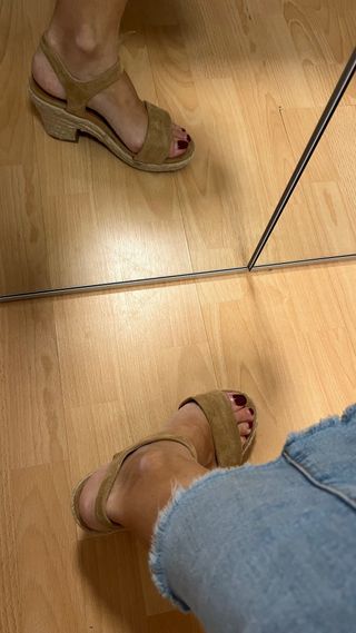 Sandalias esparto beige