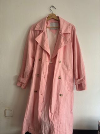 Chubasquero rosa Bershka Talla M