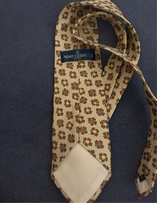 Corbata Cerruti niño beige estampado floral