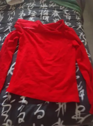 Jersey rojo mujer manga larga