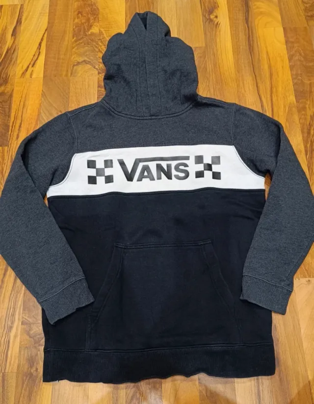 Sudadera niño Vans gris y negra para 10-11 años