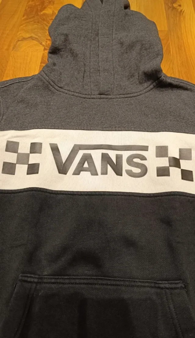 Sudadera niño Vans gris y negra para 10-11 años
