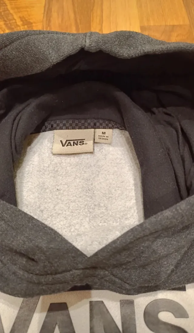 Sudadera niño Vans gris y negra para 10-11 años