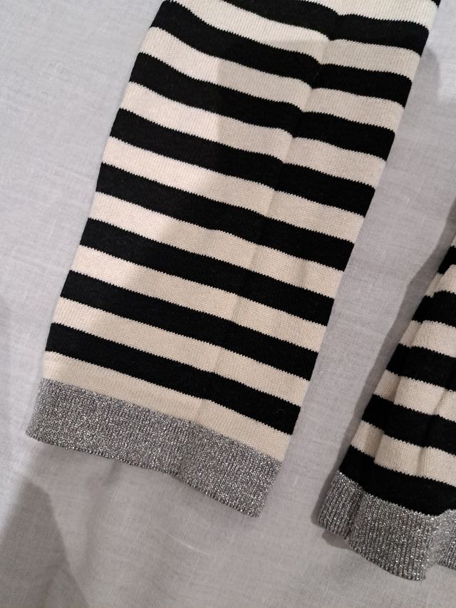 Jersey Mango Rayas Blanco y Negro talla XL de seda