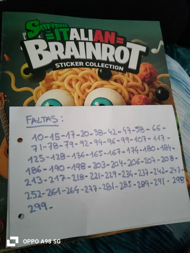 Colección Cromos Italian Braintot Panini