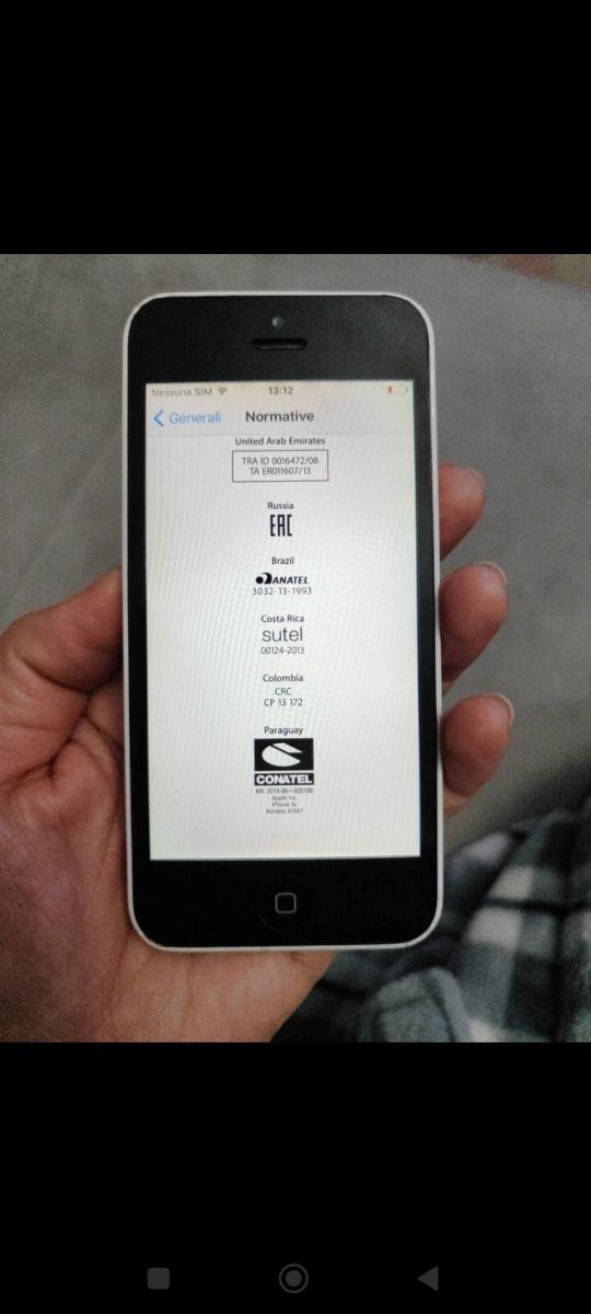 iPhone 5c bianco 64GB