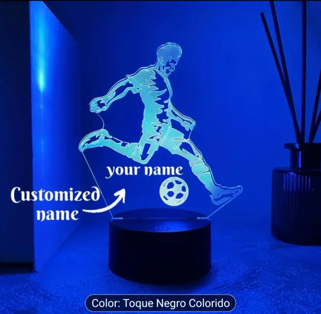Lámpara personalizada futbolista regalo