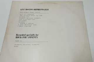 U2 Live Boston Orpheum 6.8.84 2LP