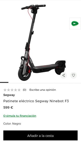 Patinete Eléctrico Ninebot Segway F3 E