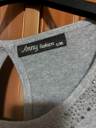Maglia Anny Studio grigia con perline taglia L