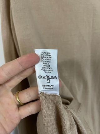 Cardigan Lacoste Lana Beige Taglia L