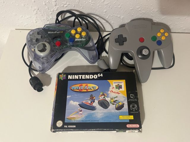 Lote Nintendo 64 Wave Race 64 + 2 mandos