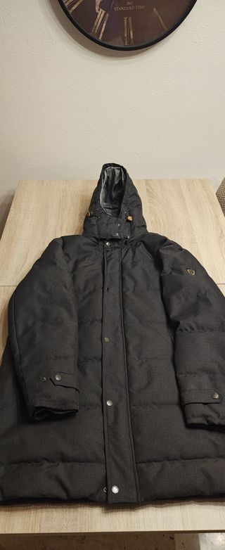 Alvaro Moreno Chaquetón Largo Negro/Gris