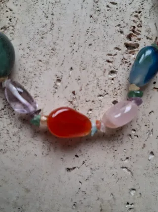 Collar piedras brasileñas multicolor