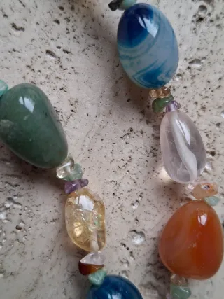 Collar piedras brasileñas multicolor