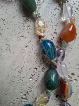 Collar piedras brasileñas multicolor