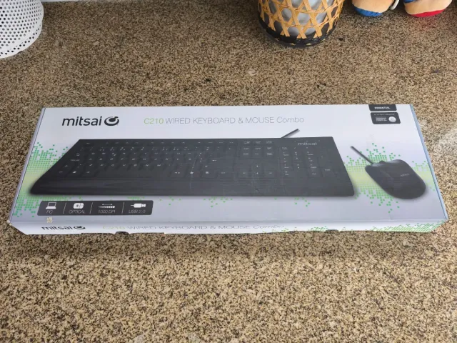 Teclado e Rato Mitsai Preto