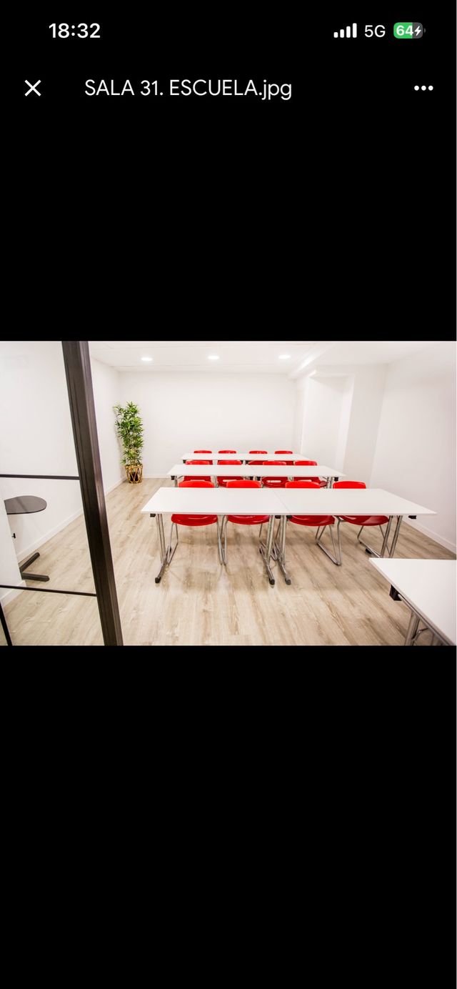 Lote 16 Sillas Oficina/Aula Metálicas Rojas