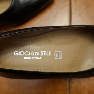 Scarpe donna in pelle nere tacco