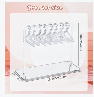 Perchero para pendientes rosa acrílico