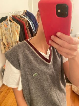 Chaleco Lacoste Gris Lana