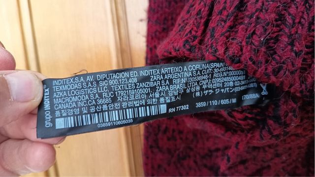 Jersey Zara cuello alto talla M