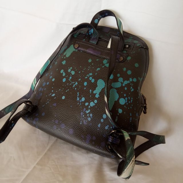 Zaino Desigual reversibile nero e turchese