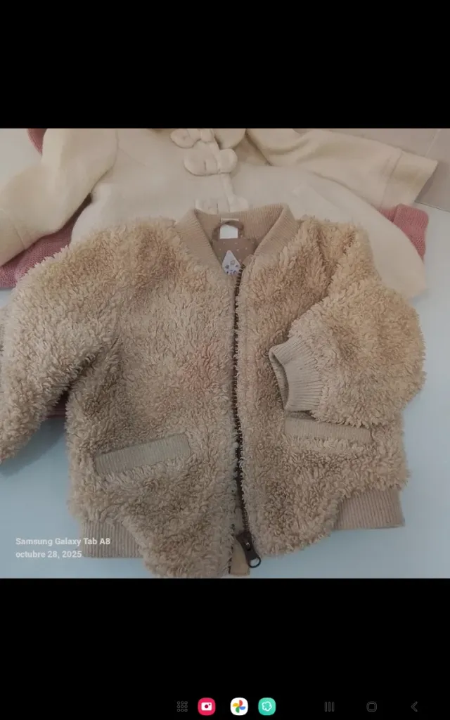 Chaqueta peluche bebé niño niña