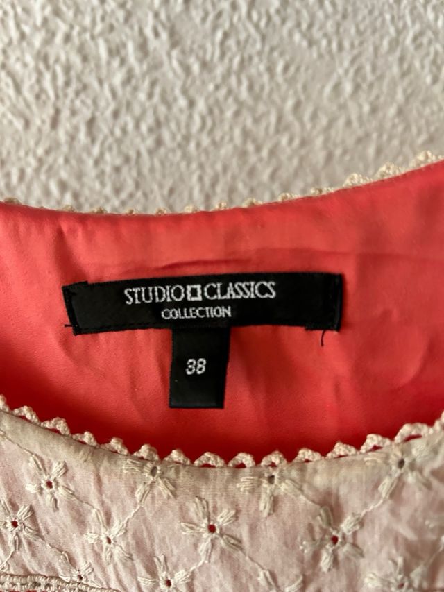 Vestido Studio Classics Beige y Rojo