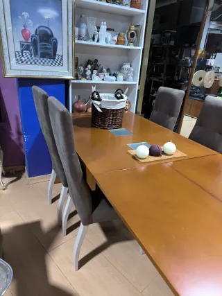 Mesa comedor extensible madera