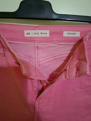 Pantalón vaquero rosa Easy Wear mujer T.40