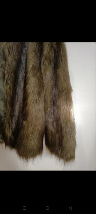 Morbida pelliccia ecologica verde muschio tg. M