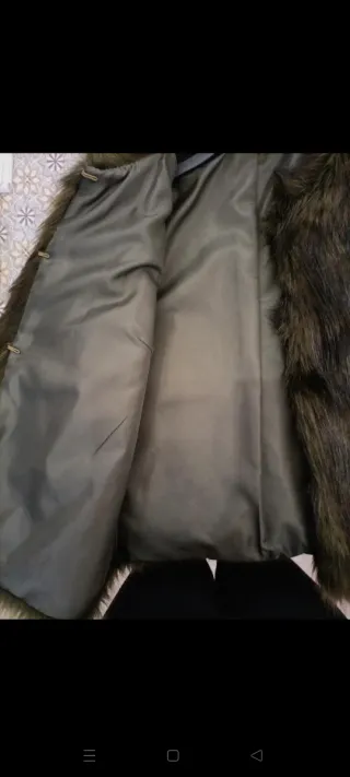 Morbida pelliccia ecologica verde muschio tg. M