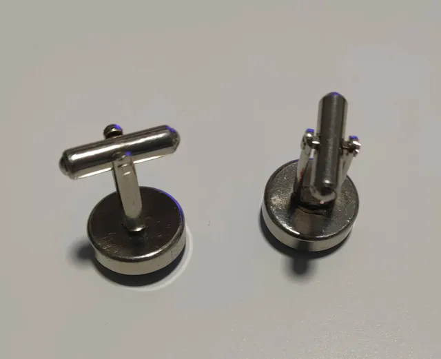 Gemelos Redondos Plateados y Negros