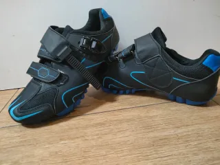 Zapatillas Ciclismo Spinning Negras y Azules