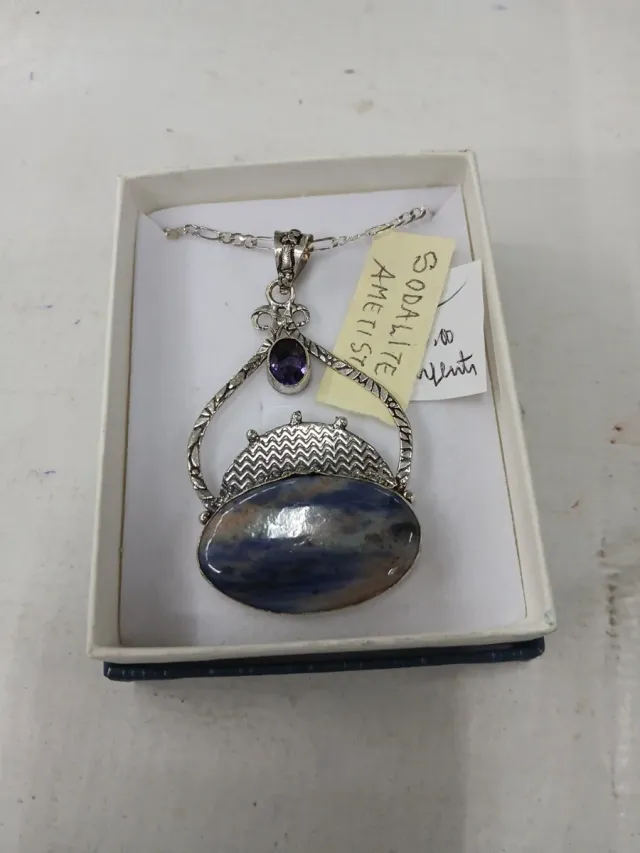 Collana Argento e Pietre Dure Sodalite