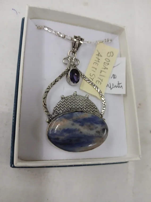 Collana Argento e Pietre Dure Sodalite