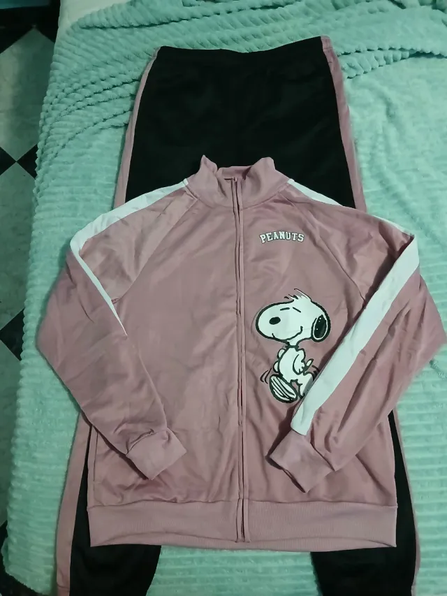 Chándal Snoopy Talla 16 Rosa y Negro