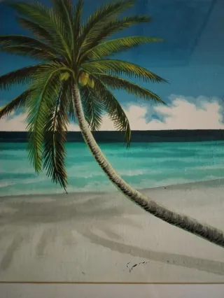 Dipinto cubano Castro - Palma tropical