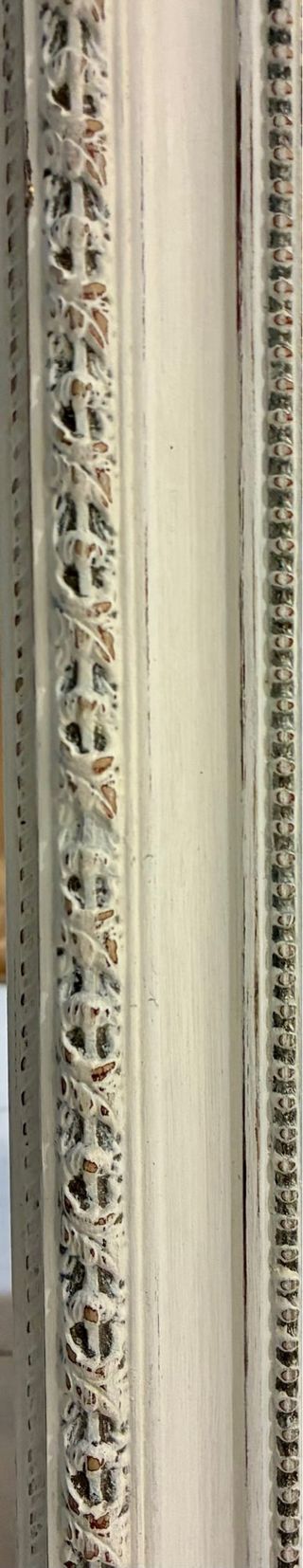 Espejo decorativo blanco desgastado