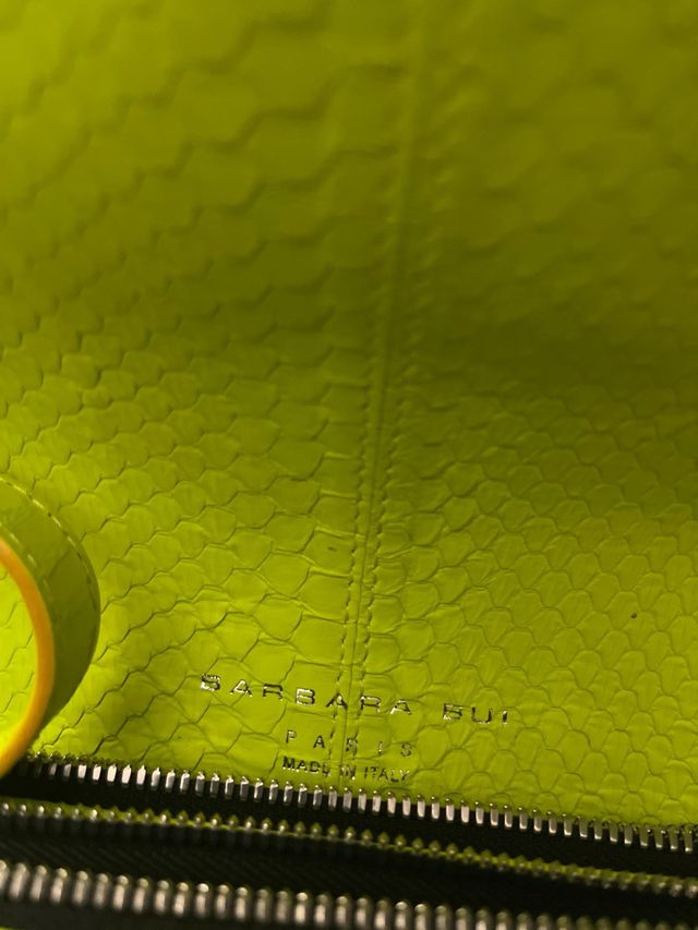 Bolso Barbara Bui verde/amarillo medidas.  20x 15