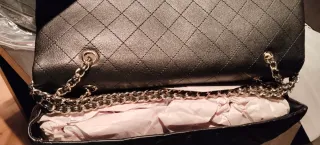 Bolso Cha Negro Piel Acolchado