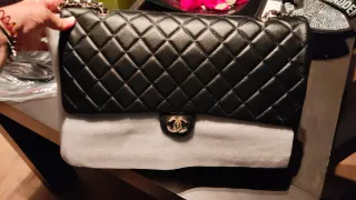 Bolso Cha Negro Piel Acolchado