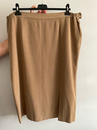 Falda marrón mujer